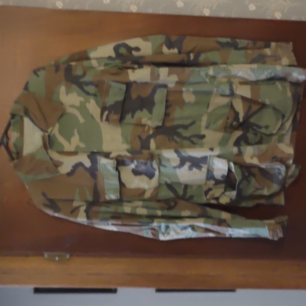 Vintage military BDU shirt mossy woodland
